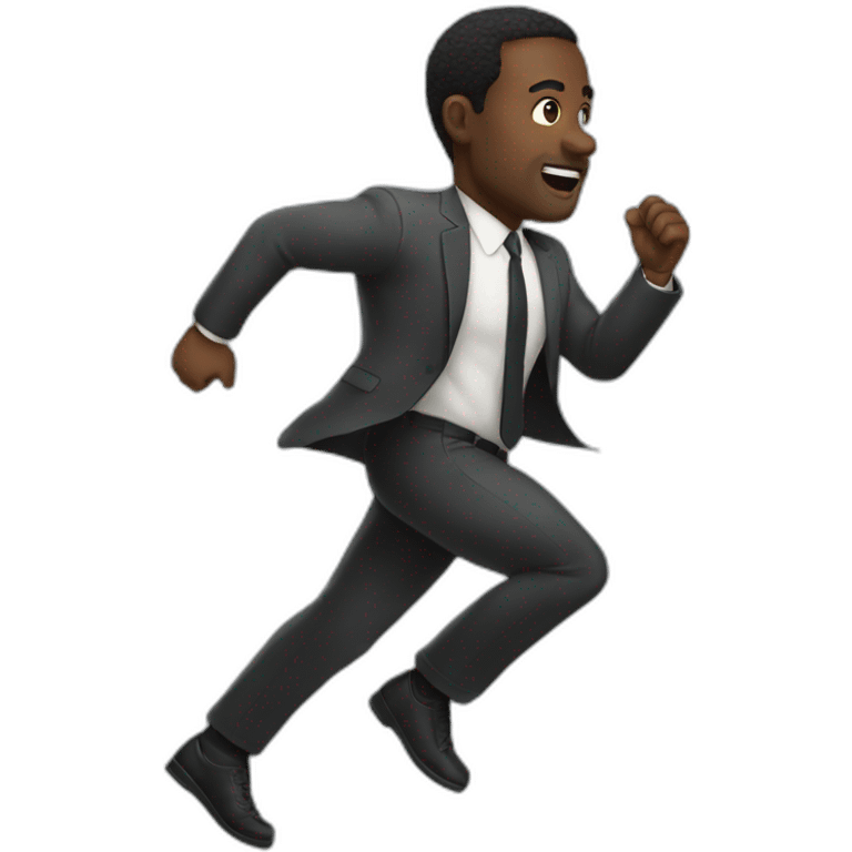 a big black man chasing you emoji