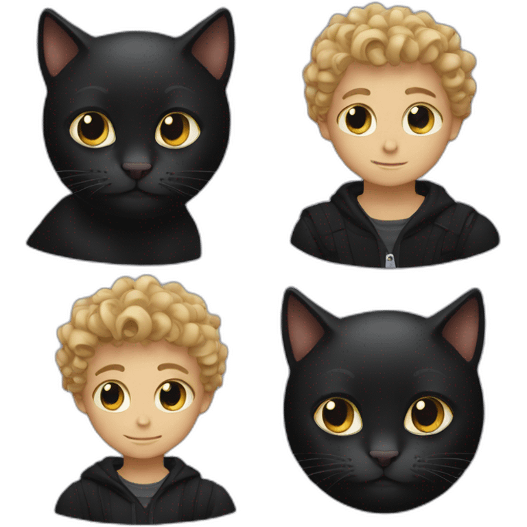 blackcat with curly Danmark boy emoji