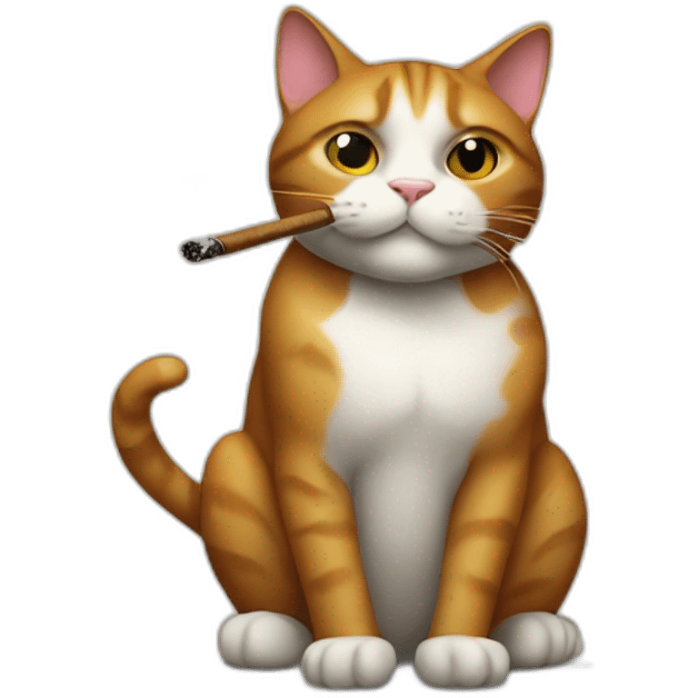 cat smoking cigar emoji