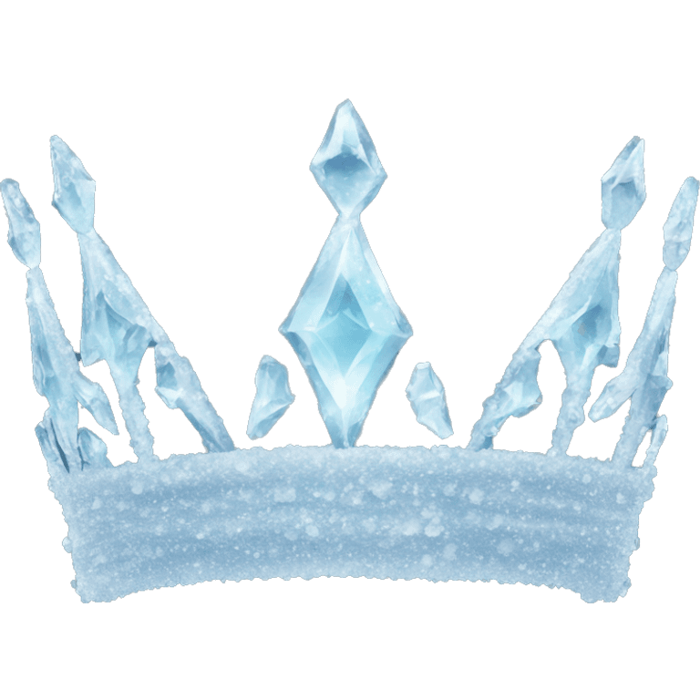 a majestic crown made out of ice crystals emoji