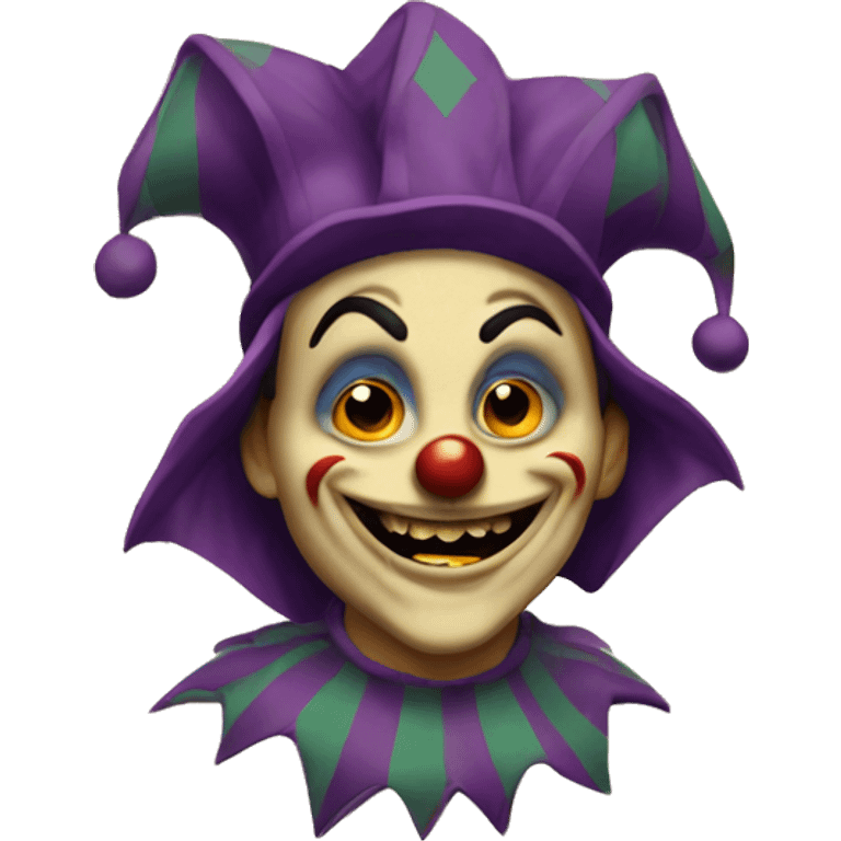 vintage scary jester  emoji