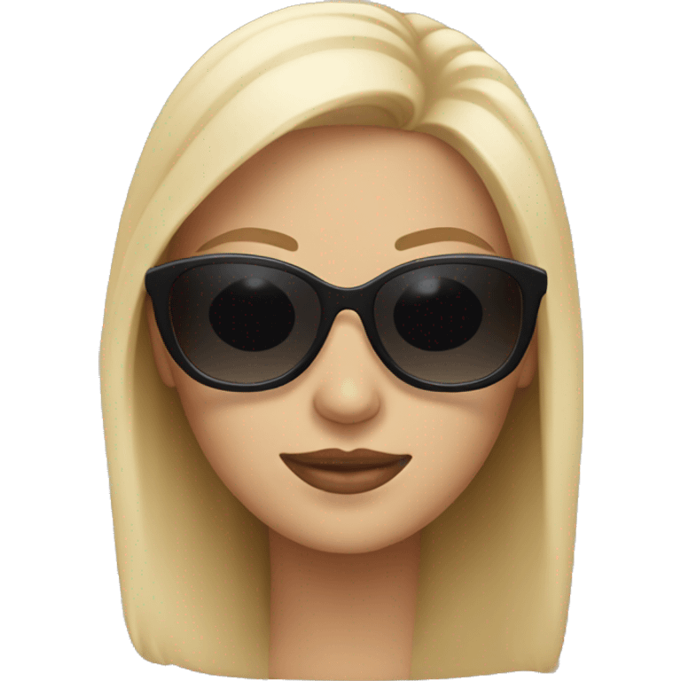 Blonde woman in sunglasses emoji