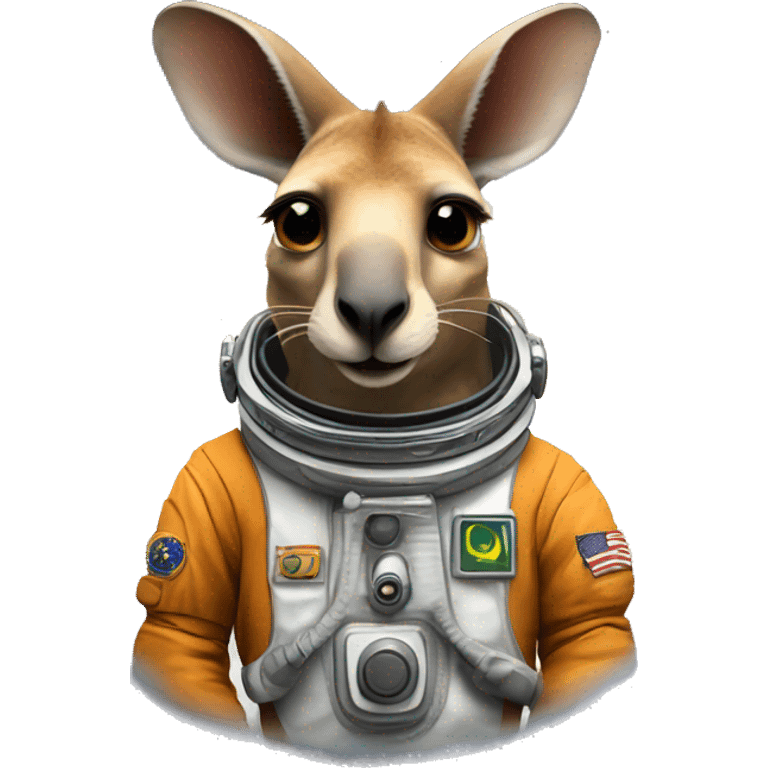 Kangaroo in a space suit emoji