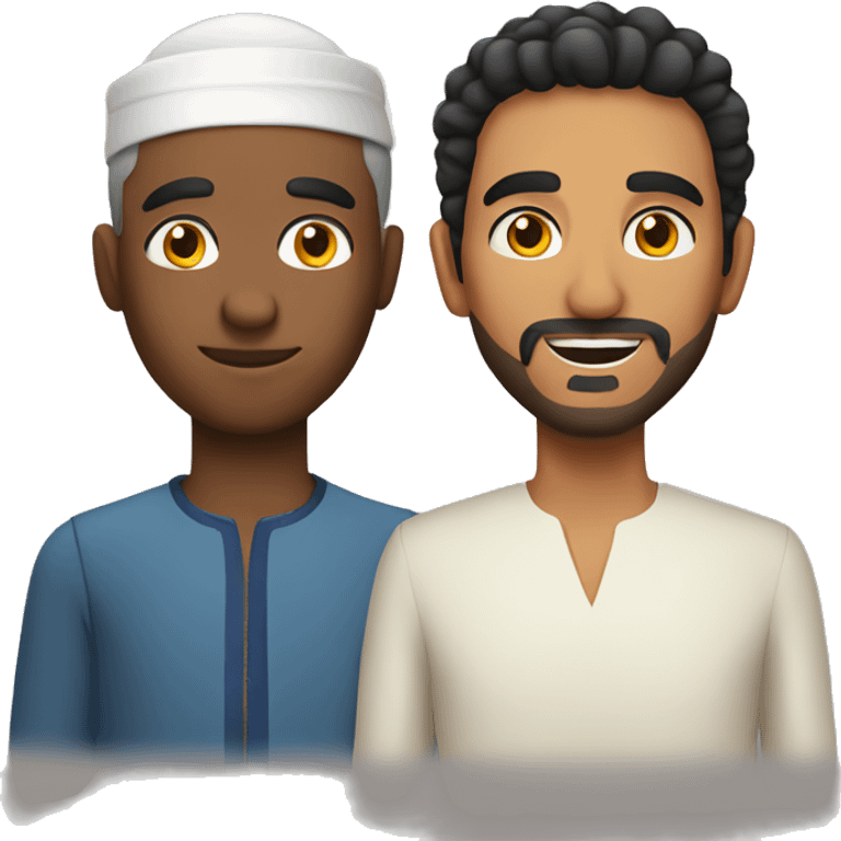 A Brazilian man with a Moroccan man emoji