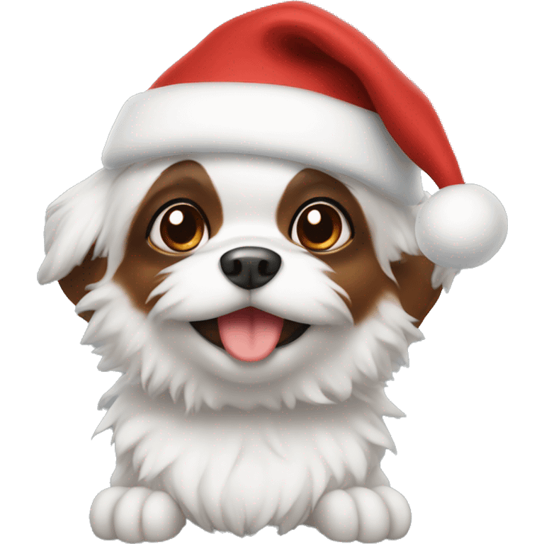 Cute gizmo with Christmas hat emoji