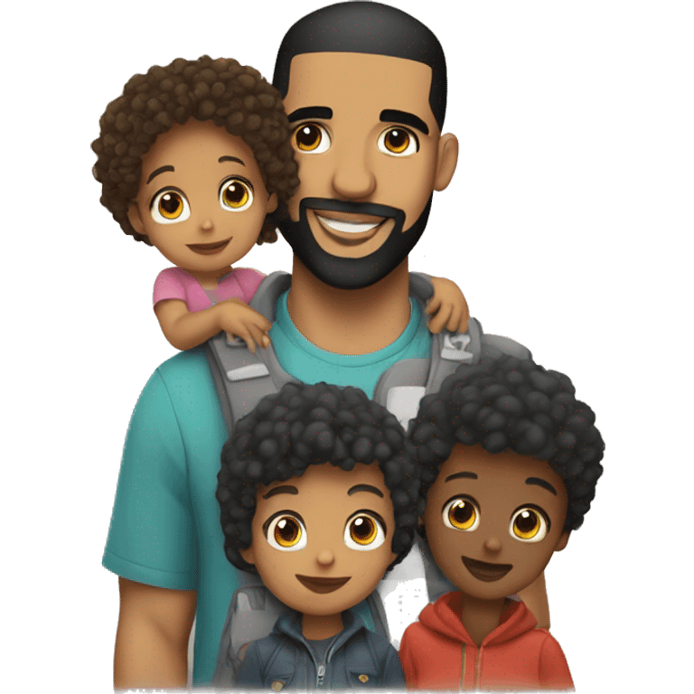 Drake with kids emoji