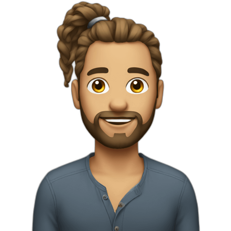 designer with man bun emoji