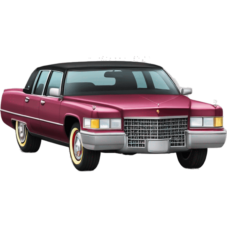 Cadillac deville with flat tyres emoji