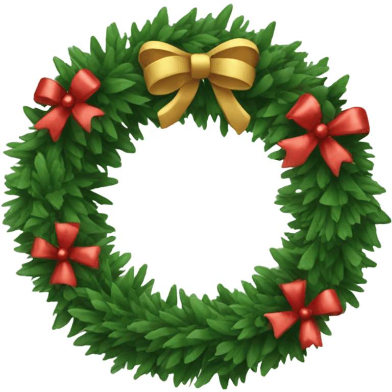 Christmas wreath emoji