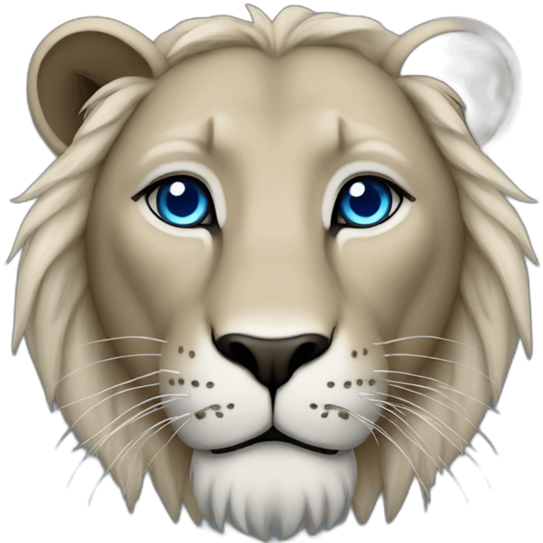 blue lion blue eyes emoji