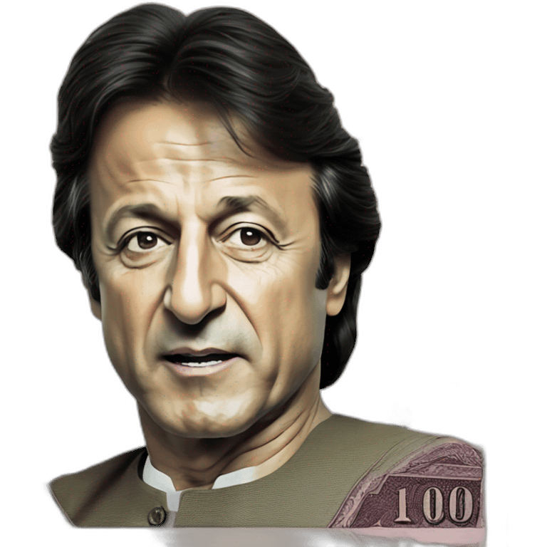 Print photos of Imran Khan on Pakistani rupees emoji