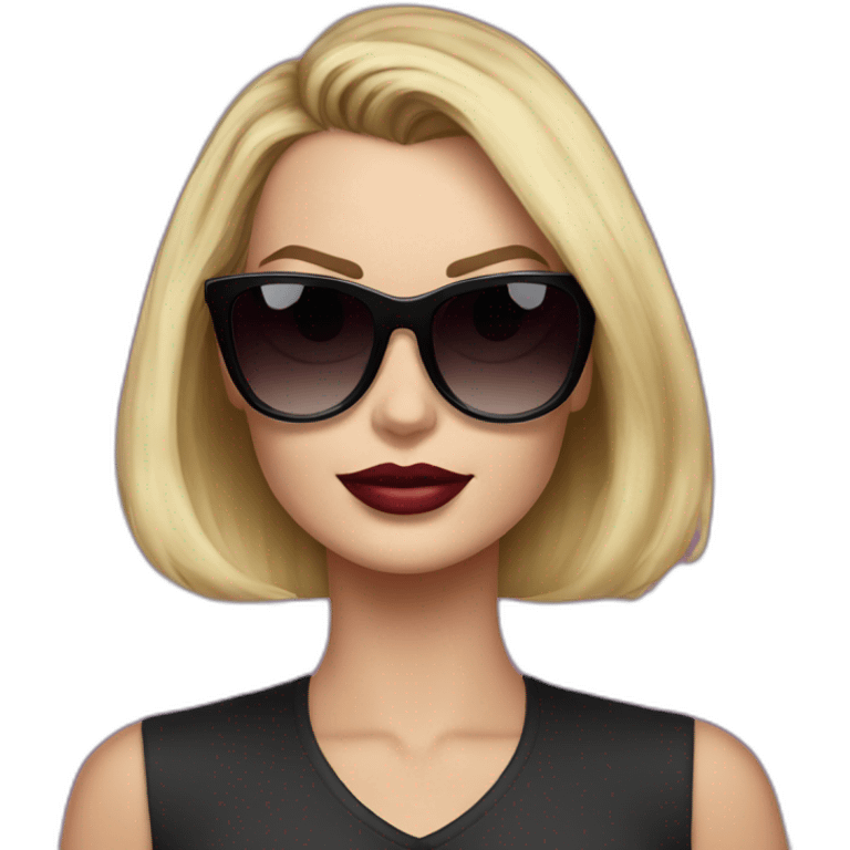 Margot Robbie in dark glasses emoji