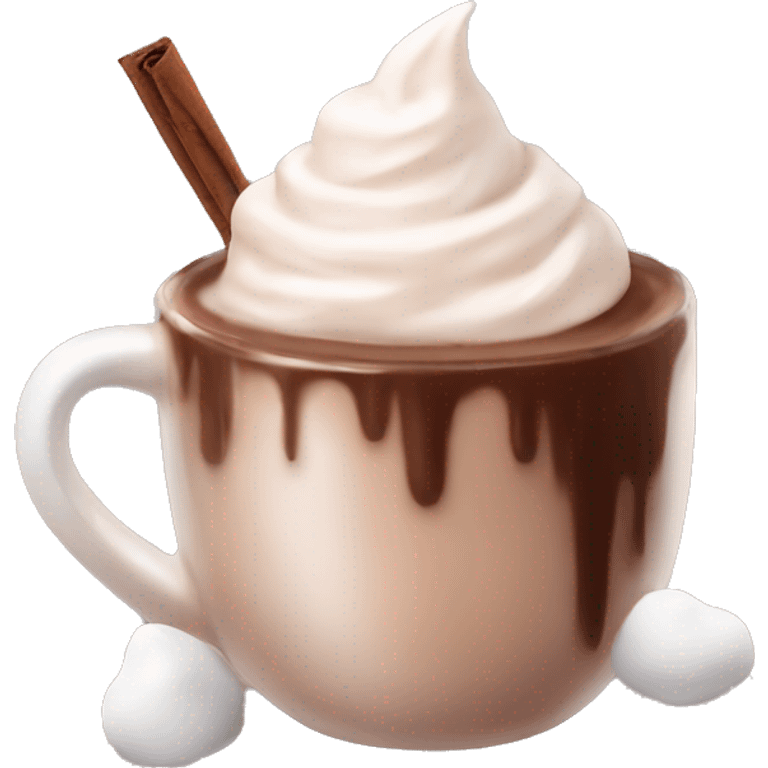 Hot cocoa cream aesthetic emoji