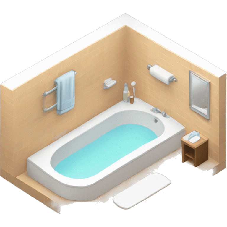 isometric bathroom emoji