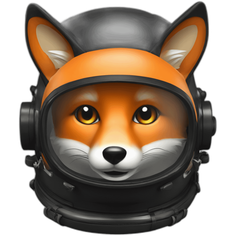 fox in black rubber shiny diving suit emoji