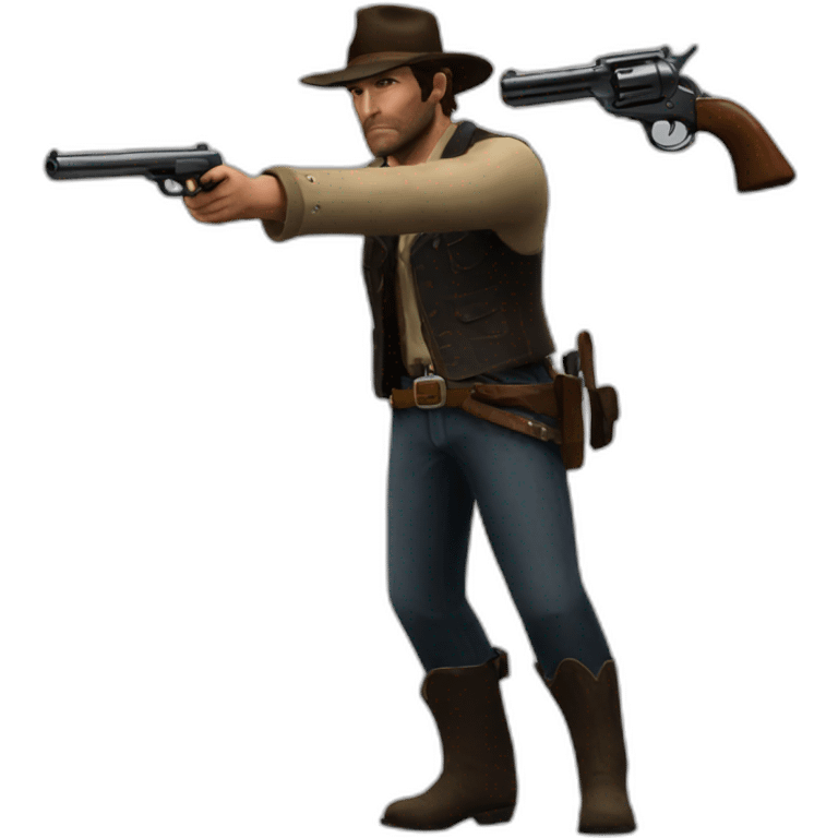 arthur morgan with gun emoji