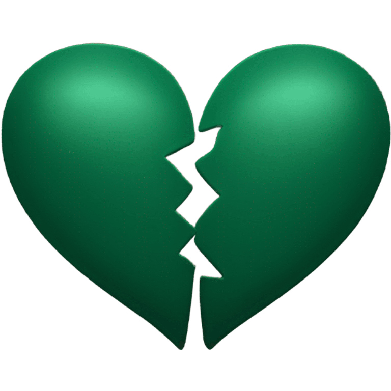 heart two halves dark green emoji