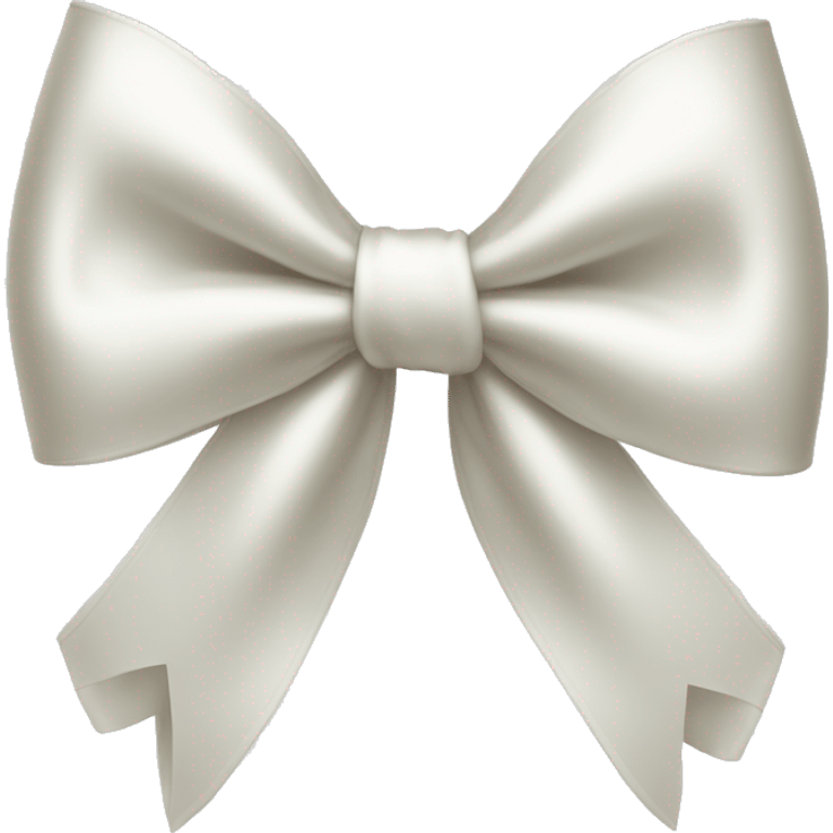 White silk bow emoji