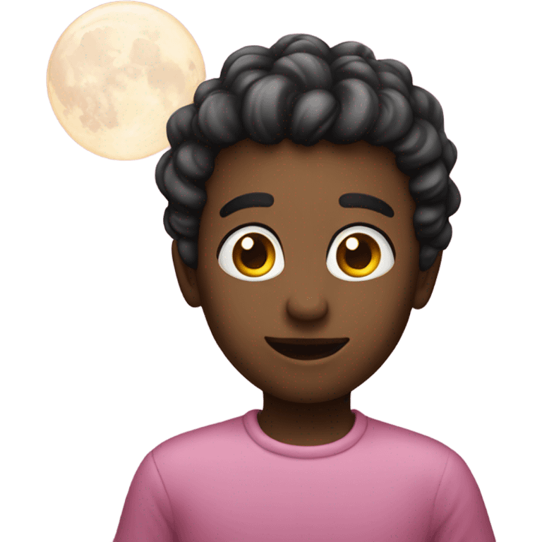 Pink moonlight emoji