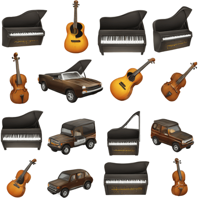 Carro y música emoji