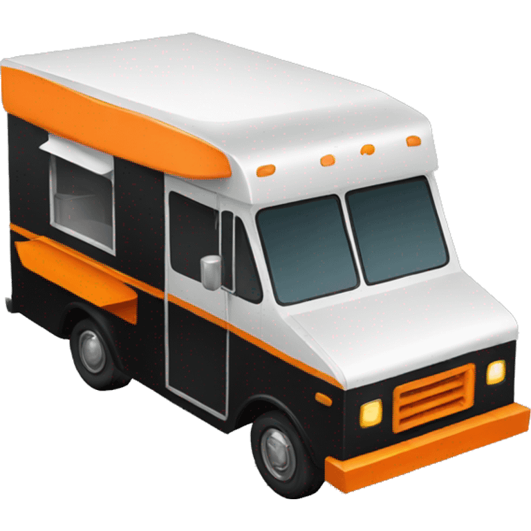 Black and Orange Food truck emoji