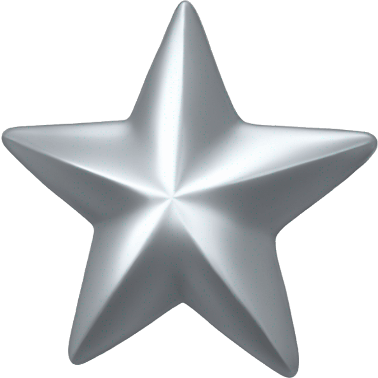 Silver star with ridges emoji