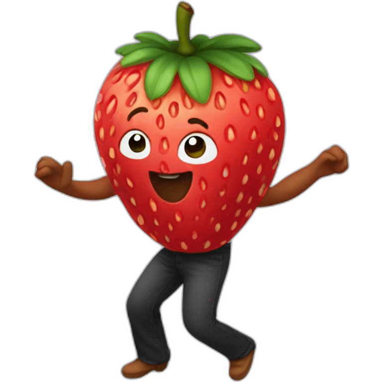 Frutilla bailando emoji