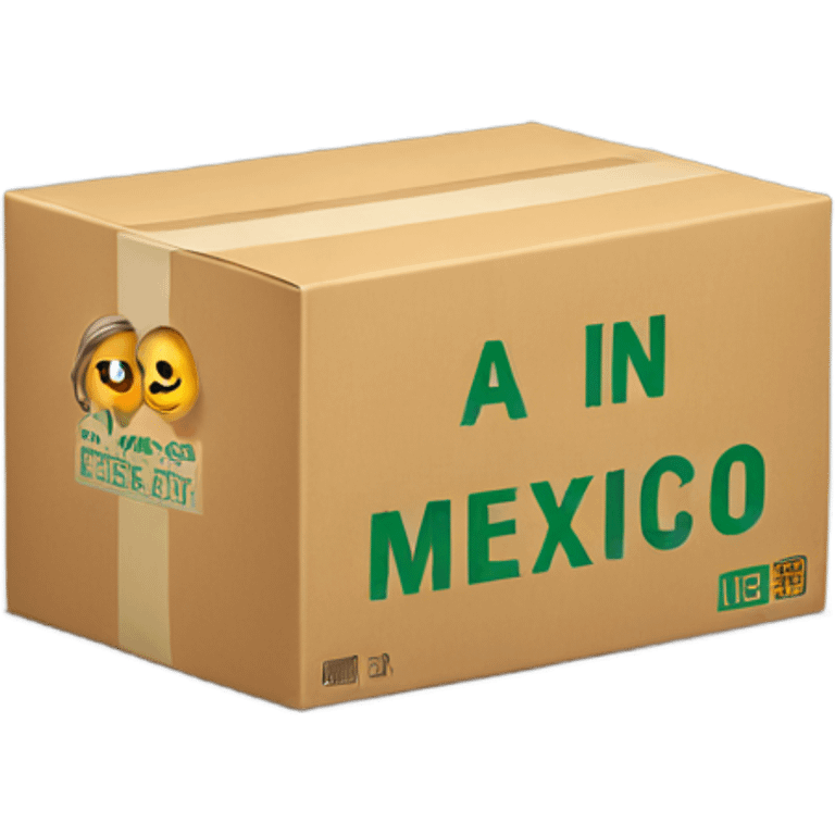 a box with "made in mexico" text emoji