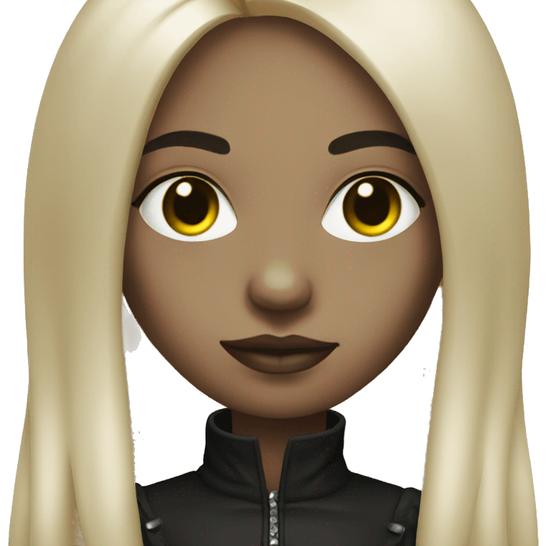 black goth girl with blond straight hair  emoji