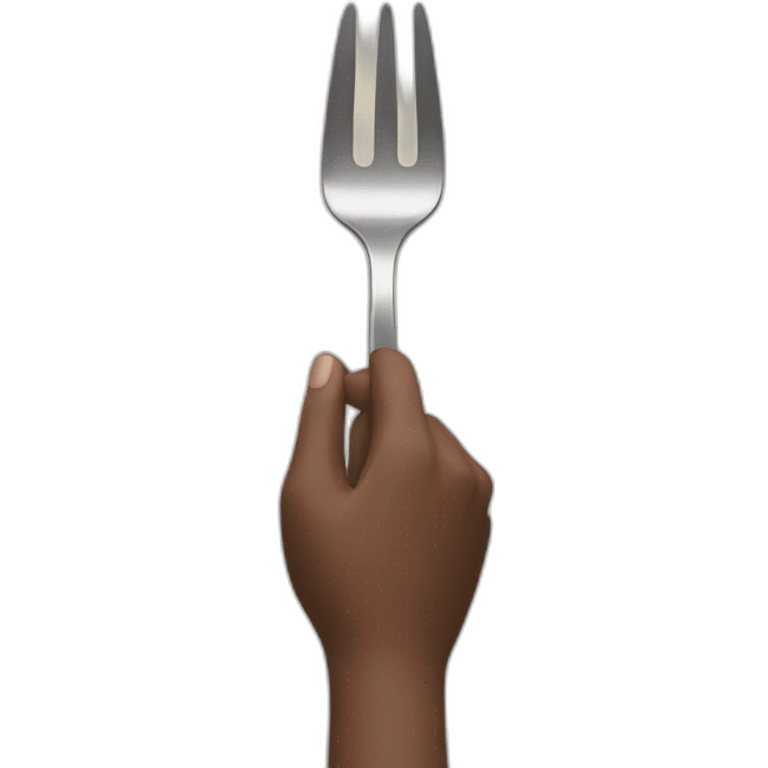 a fork being held by someone emoji