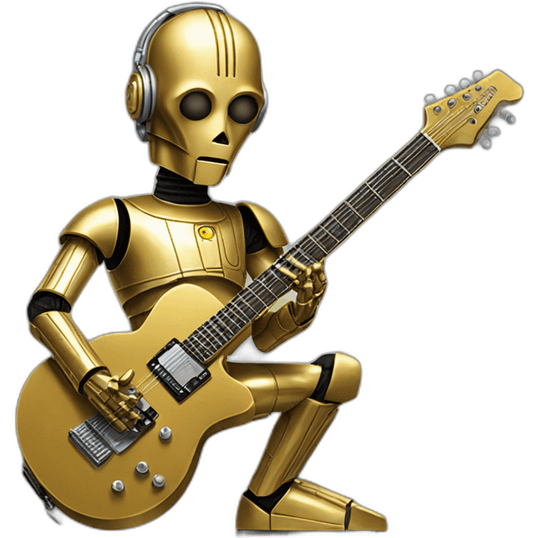 c3p0 playing electric guitar emoji