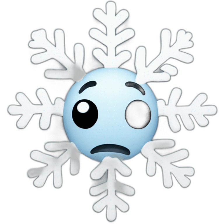 Sad snowflake emoji