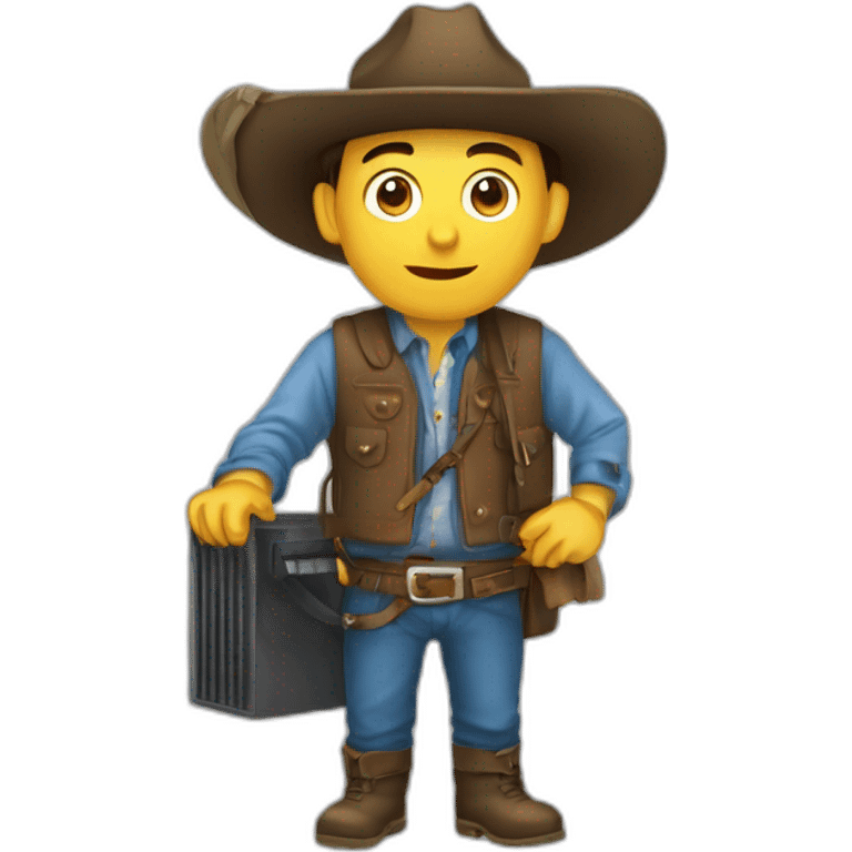 gaucho con una computadora emoji