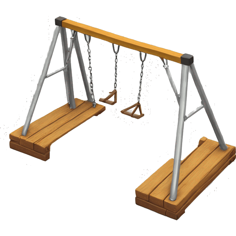 Backless swing set wood, metal emoji