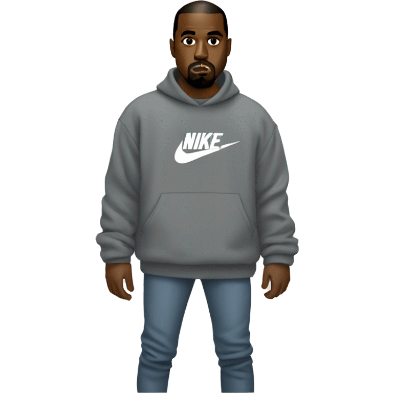 Kanye west wearing a nike pullover emoji