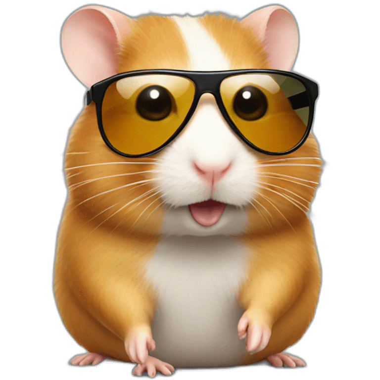 hamster wearing sunglasses emoji