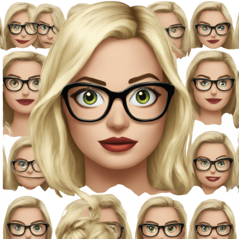 :Margot Robbie: glasses  emoji