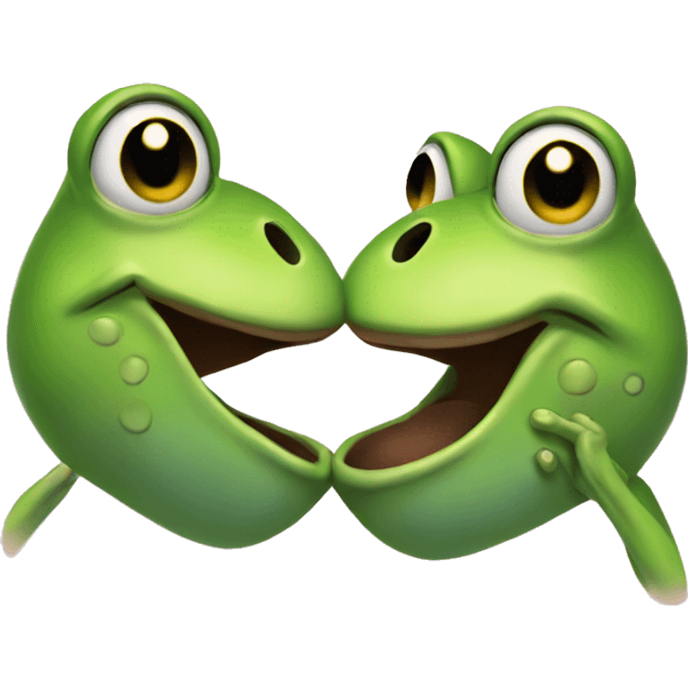 Frog kiss emoji