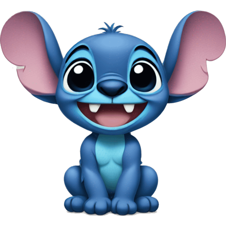 Disney Stitch with hearts emoji