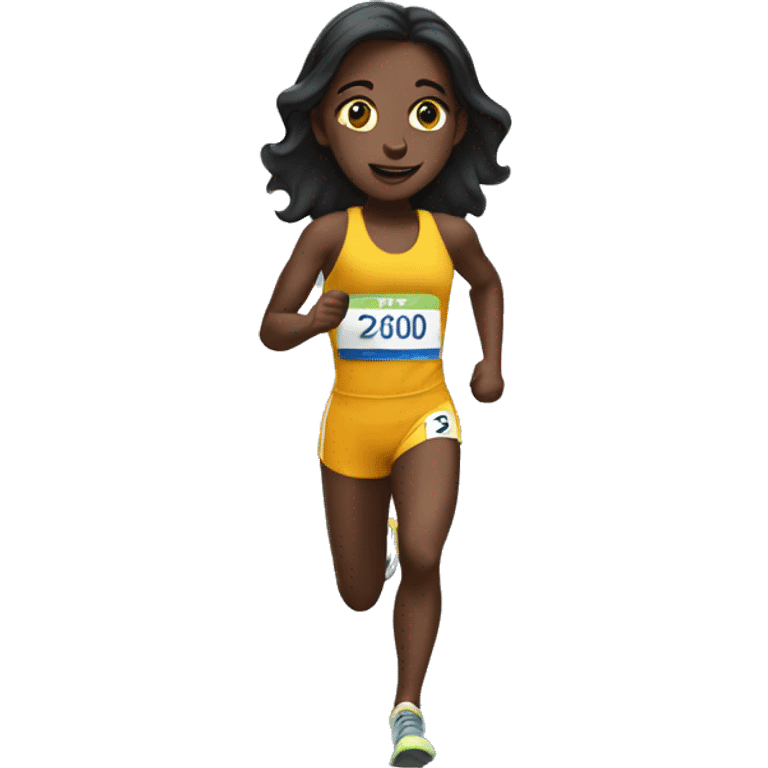 a female track runner emoji