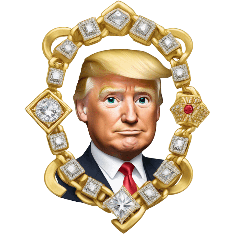 Donald trump with jewelry  emoji