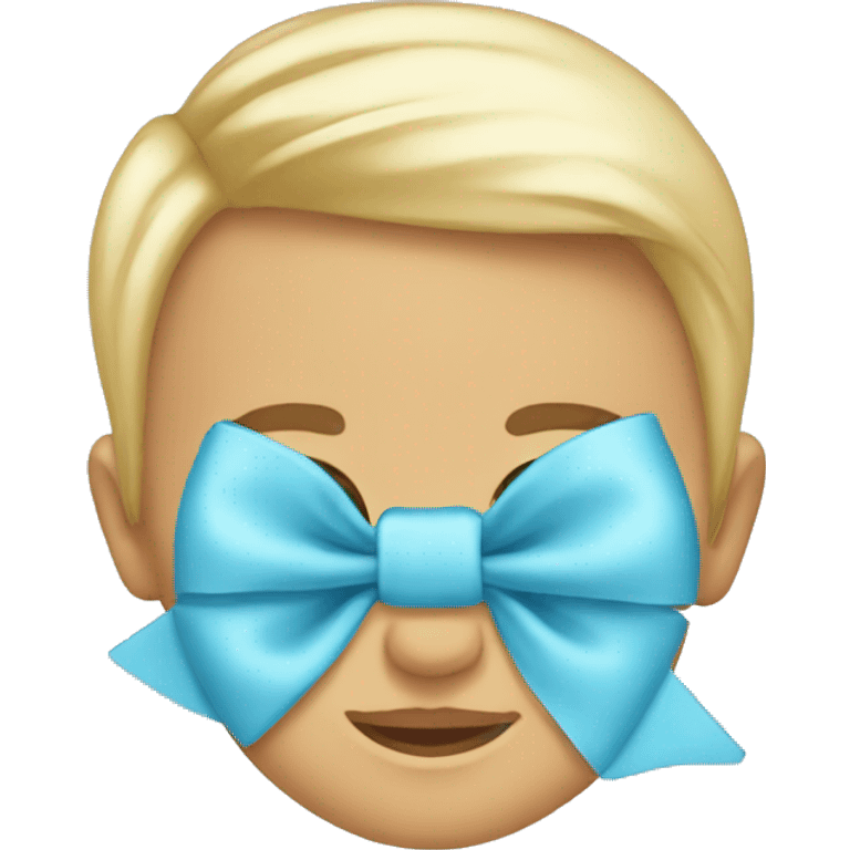 Baby blue bow emoji