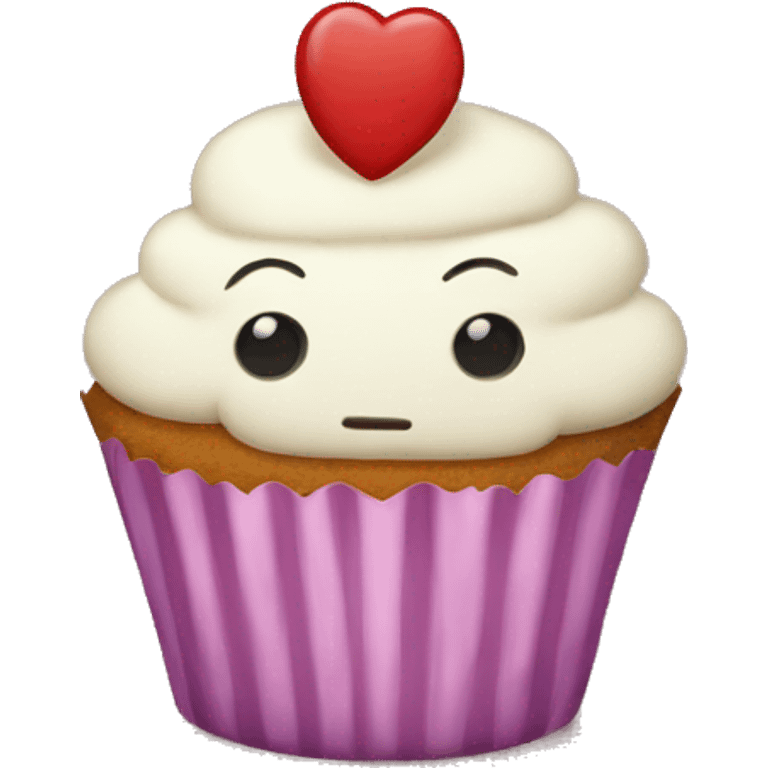 Cupcake with a bow emoji