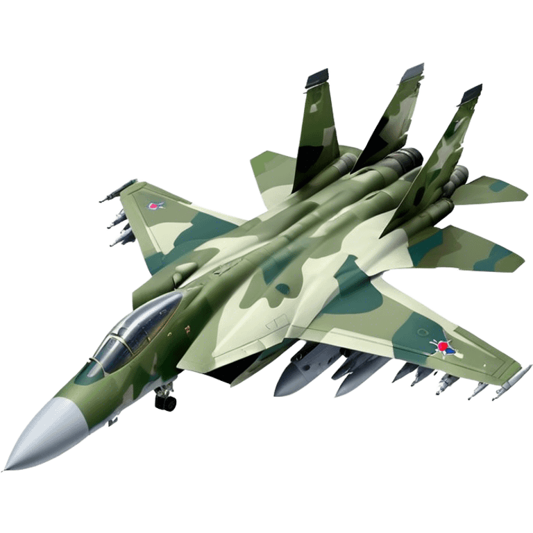 SU-35 Jet - Sukhoi (Model Year: 2020) (Iconic colour: Camouflage green) emoji