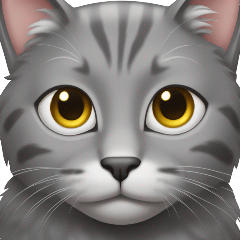 Gray cat emoji