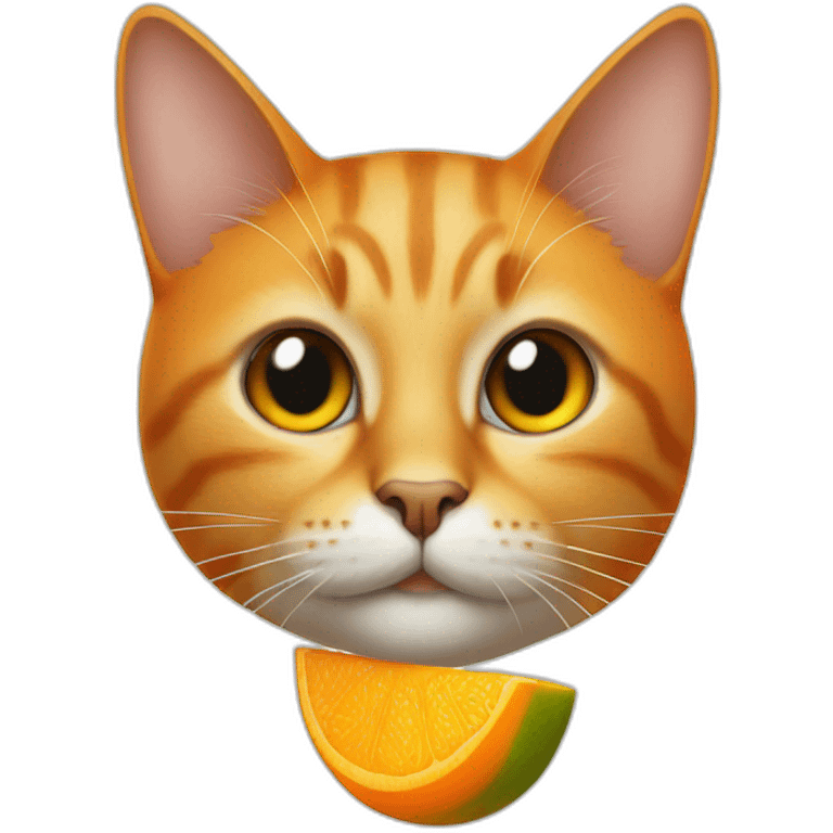 cat orange like a mango emoji