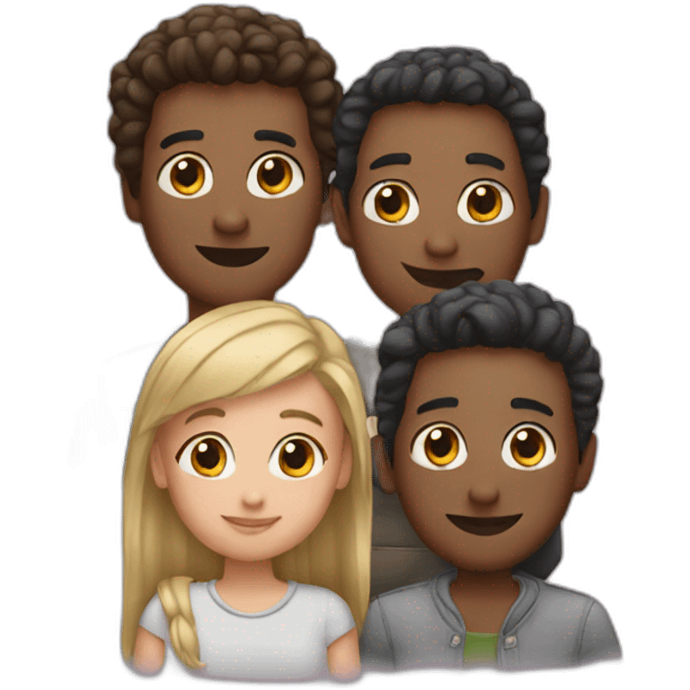 Three friends emoji