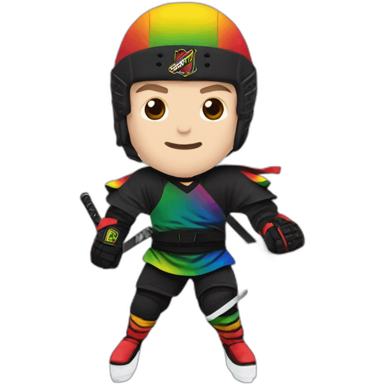 Jonathan Toews as a rainbow ninja emoji