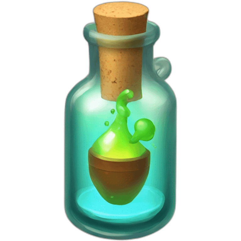 power up potion in a tube with a cork emoji