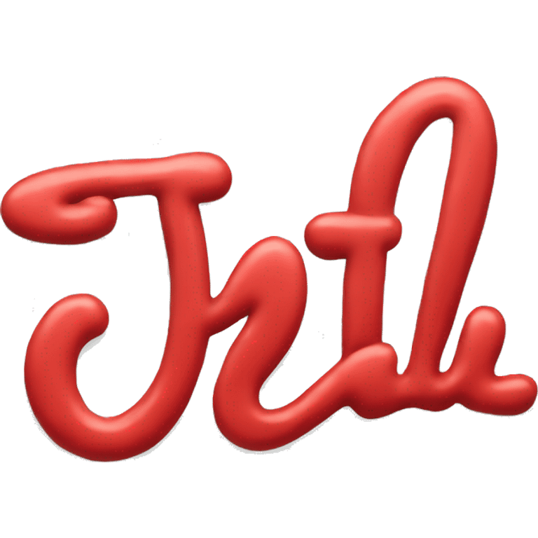 red cursive word chill emoji